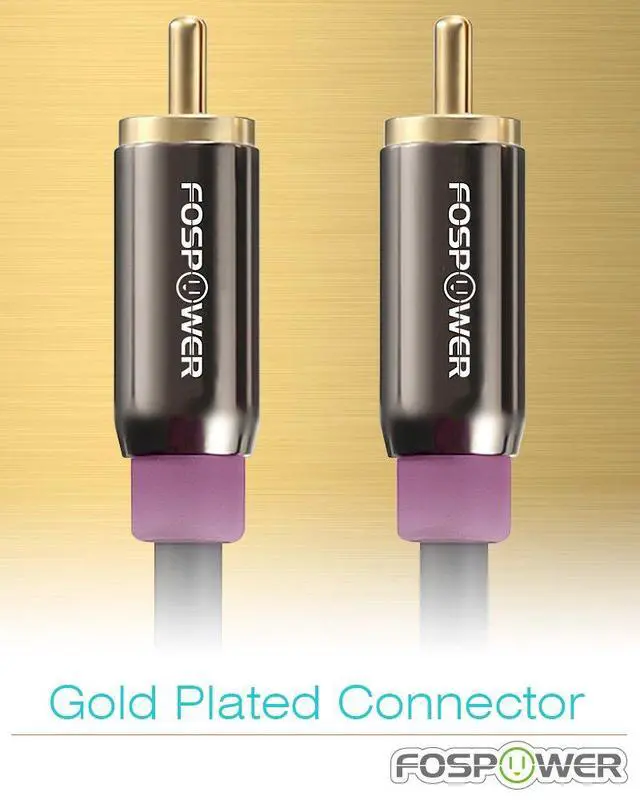 Alt view image 3 of 6 - Subwoofer Cable (15 FT) RCA to RCA Audio Stereo Cable, Male to Male - Dual Shielded Cord | 24K Gold Plated Connector | Corrosion Resistant | Clean Sounding Signal