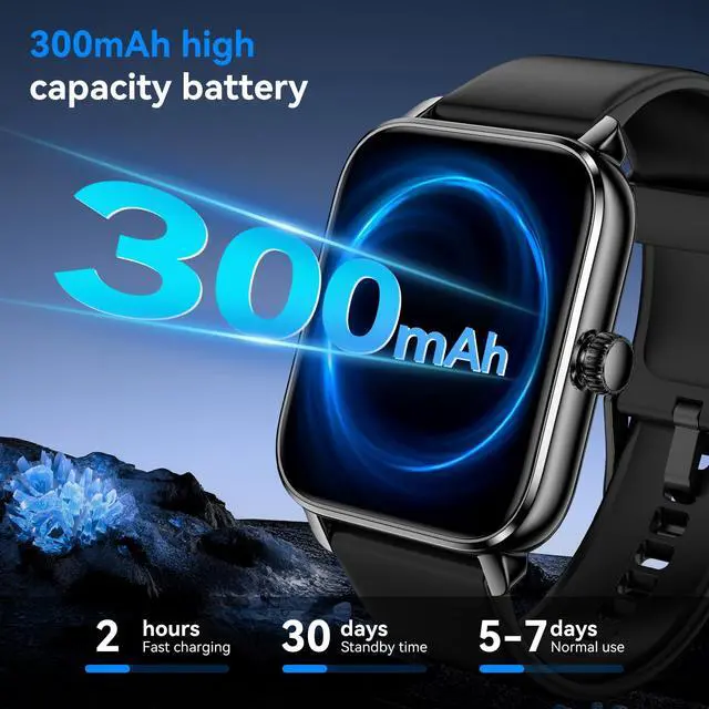 Alt view image 5 of 7 - Smart Watches for Men Women with Alexa Built-in, Bluetooth Call, 1.85" HD Touchscreen, 120+ Sport Modes, IP68 Waterproof, 7-Day Battery, 24/7 Heart Rate & Sleep Monitor for Android iPhone (Black)