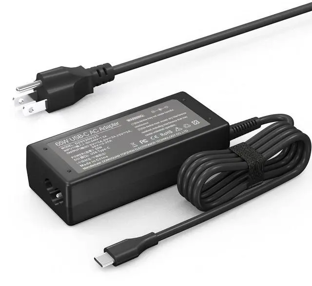 Main image of 65W USB C Laptop Charger HP Chromebook Type C Power Cord
