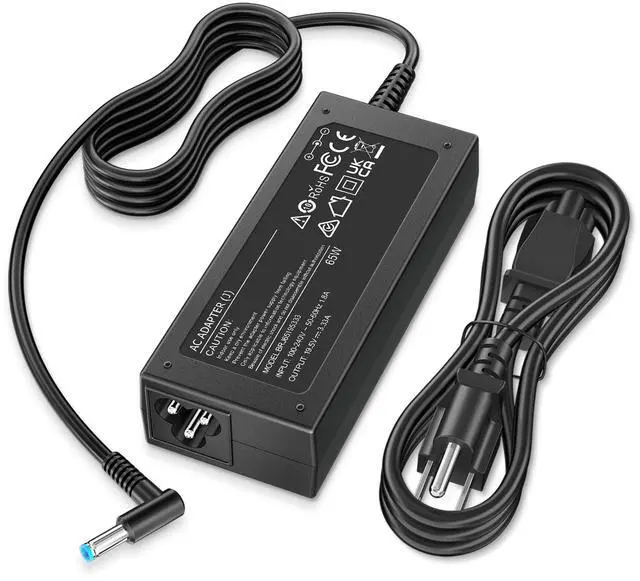 Main image of Charger Compatible with HP Laptop Computer 65W 45W Smart Blue Tip 4.5mm | Compatible with HP Pavilion x360 14/15/17, Envy 13/15, EliteBook ProBook Chromebook Stream Spectre |19.5V 3.33A 710412-001