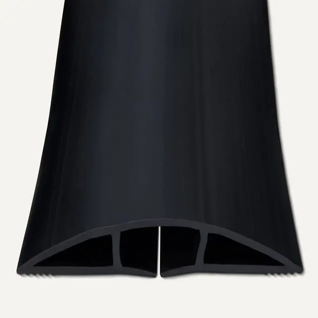 Alt view image 3 of 5 - Floor Cord Cover, 6ft Length, 2.6" Diameter, Cable Protector, Black