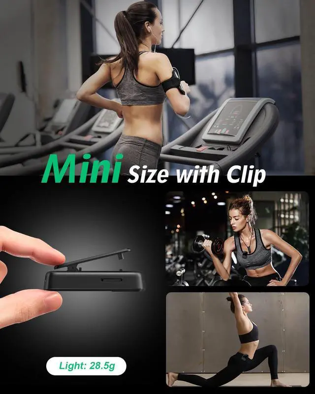 Alt view image 4 of 6 - MP3 Player with Bluetooth 5.2, Hi-Fi Pocket-Sized Music Player, with Sports Clip, Earphones Included(No Built-in Storage No TF Card Included Insert Card to Use)