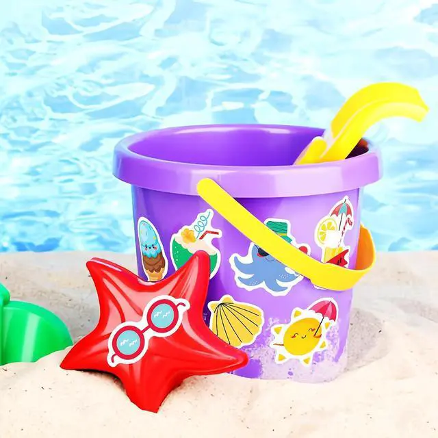 Alt view image 6 of 7 - 300Pcs Summer Stickers for Kids, Waterproof Hawaiian Beach Stickers for Water Bottles Laptop Skateboard Phone, Vinyl Tropical Stickers for Summer Party Favors Supplies Decoration(No Duplicates)