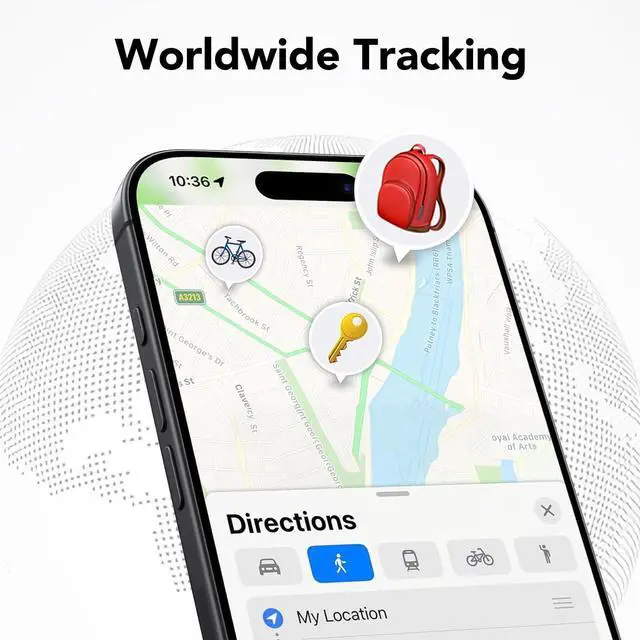 Alt view image 5 of 7 - Tracker Tags-4 Pack, Bluetooth Tracker Works with Apple Find My APP (iOS Only), Keys Finder and Item Locator for Luggage, Backpack, Suitcases, Replaceable Battery, IP67 Waterproof weTag pro