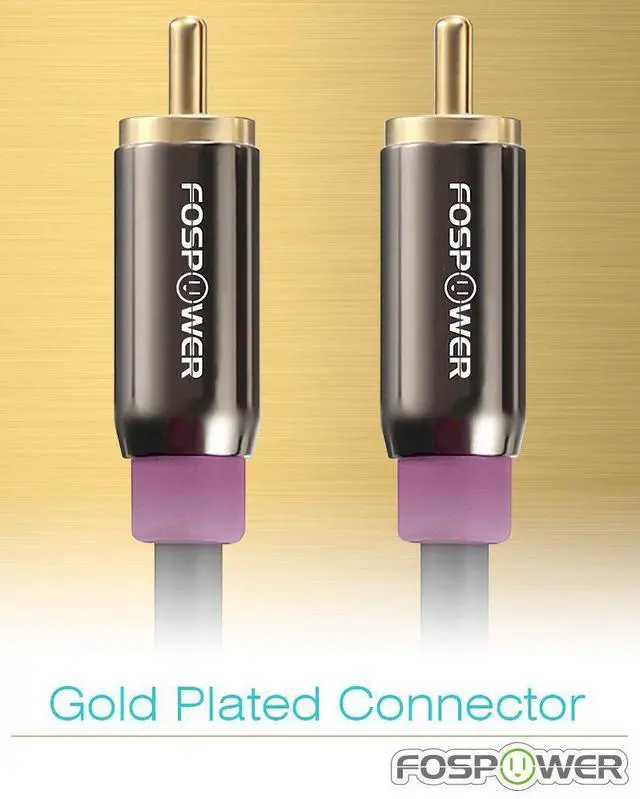 Alt view image 3 of 5 - Subwoofer Cable (6 FT) RCA to RCA Audio Stereo Cable, Male to Male - Dual Shielded Cord | 24K Gold Plated Connector | Corrosion Resistant | Clean Sounding Signal