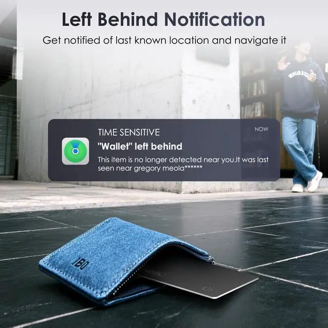 Alt view image 7 of 7 - Wallet Tracker Card 0.07in Slim, Compatible with Apple Find My iOS Only, Bluetooth Tracker Smart Tracking Card Wallet Finder, IP68 Waterproof, Item Locator for Luggage Tags, Passports, Purse