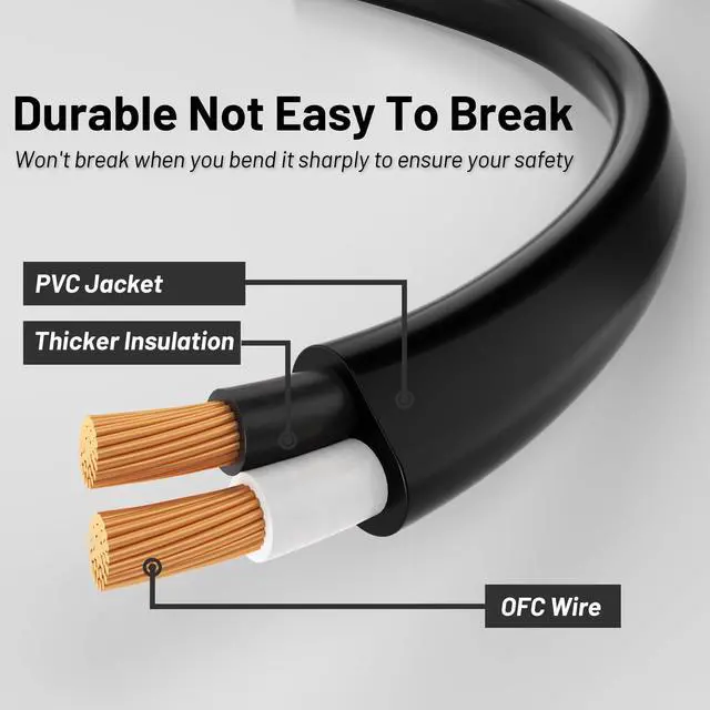 Alt view image 6 of 7 - 2 Prong AC Power Cord 12Ft Black, Universal Power Cable Replacement for Sony PS5/PS4/PS3 Slim, PlayStation 5 4 3, Xbox One X/S, Xbox Series X/S, TV, Printer-ETL Listed
