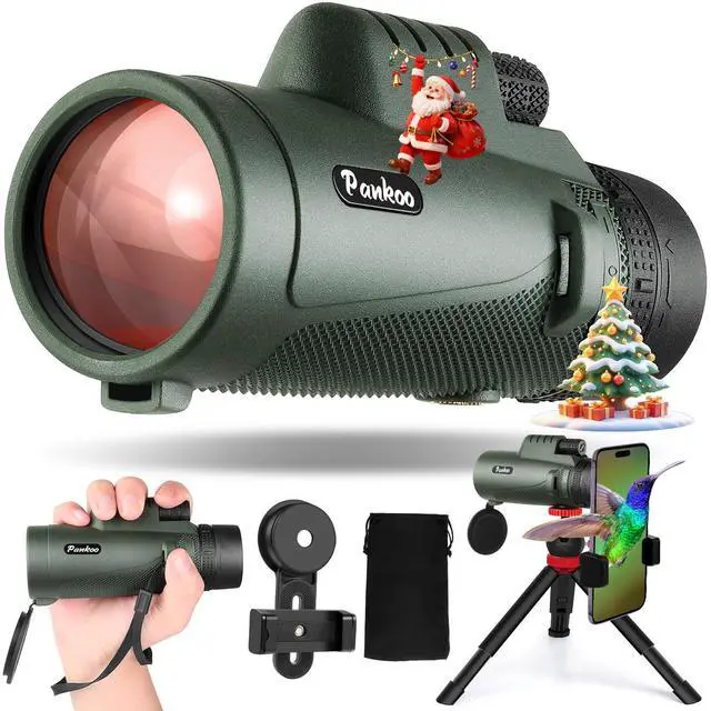 Main image of 40X60 Monocular Telescope with Smartphone Holder & Upgraded Tripod, 2024 BAK4 Prism FMC Monoculars for Adults, HD Monocular Scope for Bird Watching Hiking Concert Camping Travelling