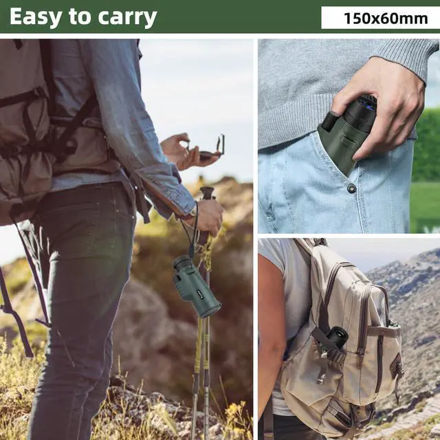 Alt view image 6 of 7 - 40X60 Monocular Telescope with Smartphone Holder & Upgraded Tripod, 2024 BAK4 Prism FMC Monoculars for Adults, HD Monocular Scope for Bird Watching Hiking Concert Camping Travelling