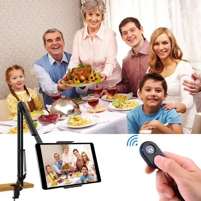 Alt view image 5 of 7 - Wireless Camera Remote Shutter for Smartphones (2 Pack), Wireless Phone Camera Remote Control Compatible with iPhone/Android Cell Phone - Wrist Strap Included Black&Blue