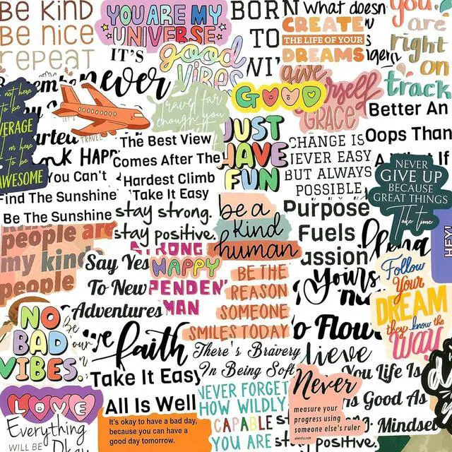 Main image of 120pcs Inspirational Stickers for Office Supplies, Motivational Scrapbook Stickers for Journaling Supplies Vision Board Water Bottle Laptop, Inspirational Gifts for Women Teachers Adults