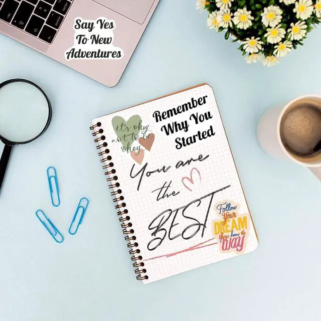 Alt view image 2 of 6 - 120pcs Inspirational Stickers for Office Supplies, Motivational Scrapbook Stickers for Journaling Supplies Vision Board Water Bottle Laptop, Inspirational Gifts for Women Teachers Adults