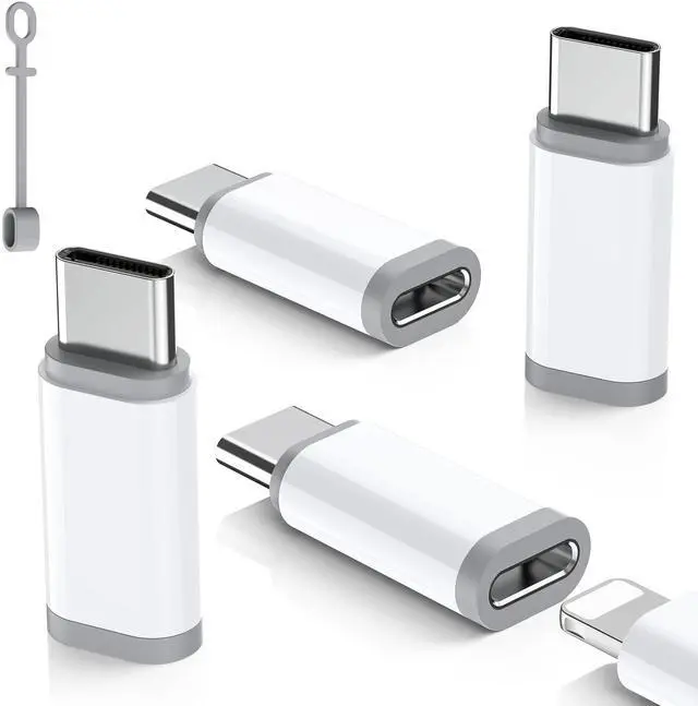 Main image of 4 Pack Lightning to USB C Adapter for iPhone 17 Air 16 16e 15 Pro Max Plus, iPad, Galaxy - NOT for Headphones/Microphone/OTG/iPencil, USB Type C to Lightning Adapter ONLY for Charging/Data Sync