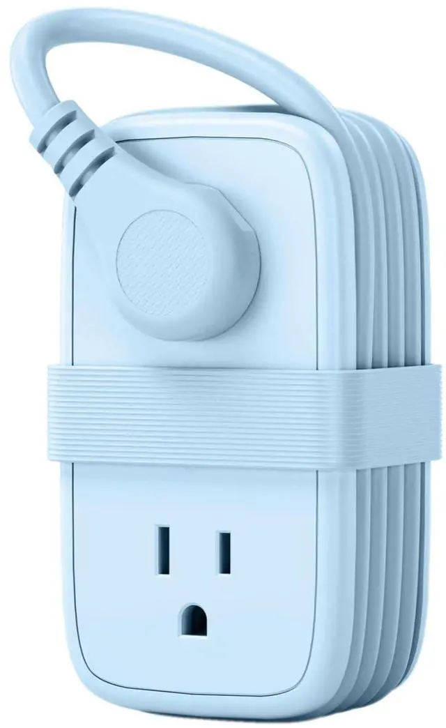 Main image of Travel Power Strip,Travel Essentials 4 Outlets 3 USB(1 C) with 4FT Wrapped Extension Cord Flat Plug, Cruise Essentials 2026 for Hotel Travel Cruise Essentials, Blue