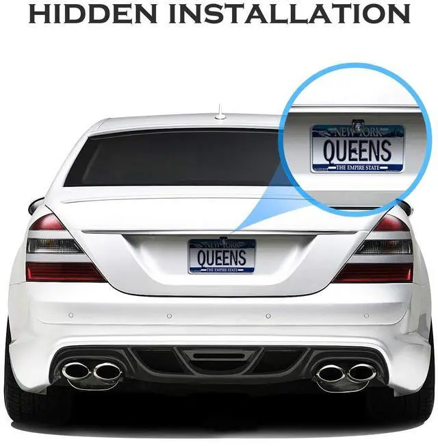 Alt view image 5 of 7 - Universal Car Rear View Camera License Plate Bracket, Upgraded Full Stainless Steel Backup Camera Mount, Dash Cam Mirror Accessory, Only Installation Holder