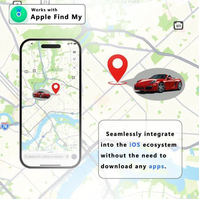 Alt view image 3 of 7 - Super Magnetic! 360 Days of Battery Life! Apple Find My Subscription-Free GPS Car Locator - Waterproof and Drop-Proof, Stealth Tracking, 1 Year Only Replacement Not Repair