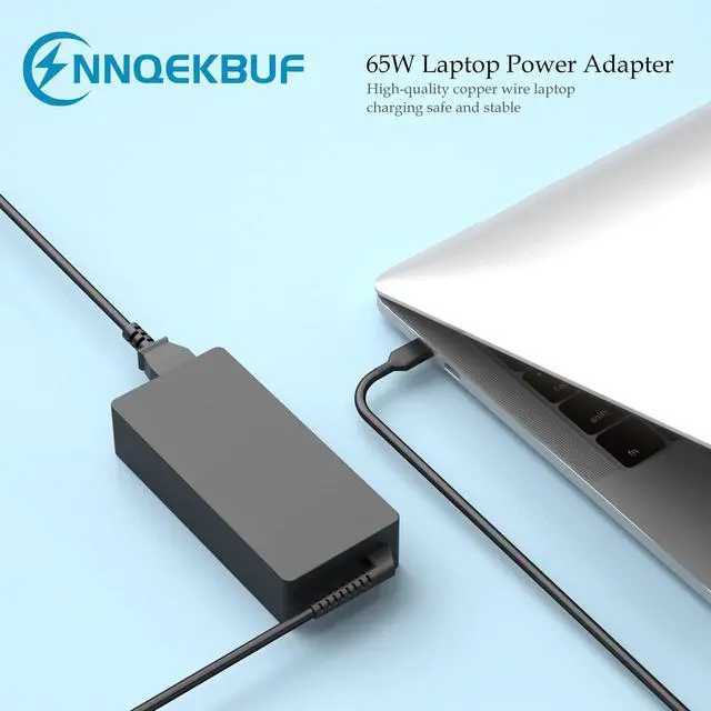 Alt view image 6 of 7 - Universal 45W 65W USB C Laptop Charger Compatible with Hp Chromebook,Dell,Lenovo,Acer,Asus,Samsung Galaxy,Google and Other Type C Fast-Charging Computer AC Adapter Power Cord Supply