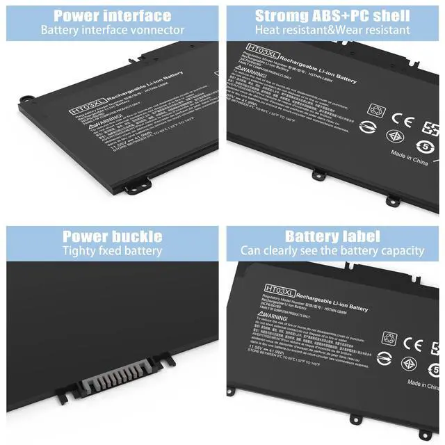 Alt view image 3 of 7 - HT03XL L11119-855 Laptop Battery Replacement for HP Pavilion 15-DA 15-DB 15-DW 15-CS 15-DY 17-BY 17-CA 14-CE 14-CF 14-DF 14-DQ 14-DK Series 15-CS0053CL 15-DA0014DX HSTNN-UB7J HT03041XL