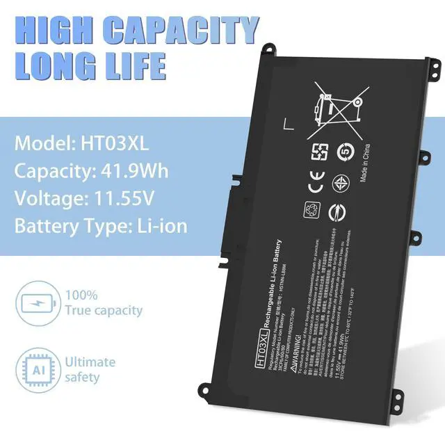 Alt view image 4 of 7 - HT03XL L11119-855 Laptop Battery Replacement for HP Pavilion 15-DA 15-DB 15-DW 15-CS 15-DY 17-BY 17-CA 14-CE 14-CF 14-DF 14-DQ 14-DK Series 15-CS0053CL 15-DA0014DX HSTNN-UB7J HT03041XL