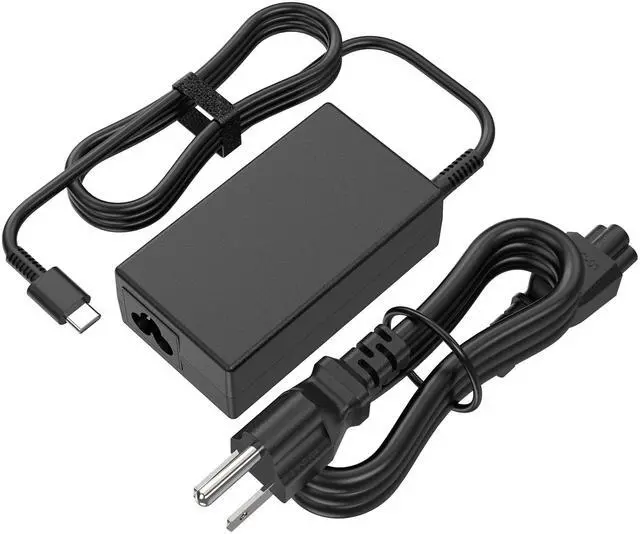Alt view image 2 of 7 - 65W USB C Laptop Charger Compatible with HP EliteBook x360 1040 630 745 835 840 G9 845 860 G10 Elite x2 1012 G2 G4 G8 ProBook 440 450 455 460 Envy x360 17 Spectre - Type-C 20V 3.25A P/N: L65505-002