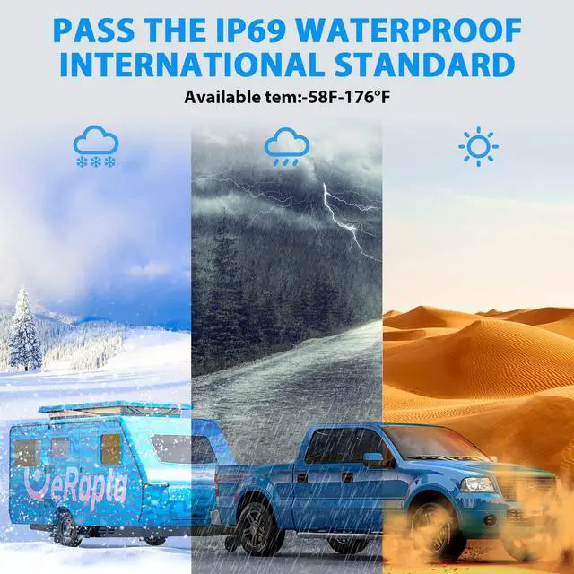 Alt view image 5 of 6 - HD Backup Camera Rear View License Plate Reverse Camera Universal for Pickup Truck Car SUV 149° Perfect Angle Night Vision IP69K Level Waterproof A1XT02