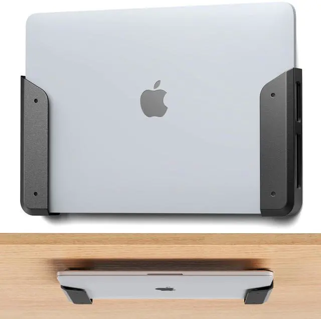Main image of Wall & Under Desk Laptop Mount Holder with Adhesive & Screws in,1.02"/ 26 mm Thick,Anti-Scratch Pads,Universal for MacBooks,Surface,Keyboards,Tablets,Switch &More