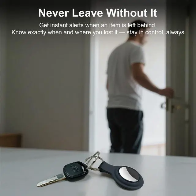 Alt view image 4 of 7 - 2 Packs Air Tracker Tags Compatible with Find My (iOS Only), Bluetooth Tracker, Smart Keys Finder and Item Locator with Waterproof Case for Wallet Luggage Backpack (Android Need Download App)