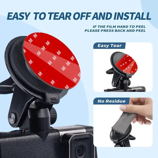 Alt view image 3 of 7 - 6 Pcs Dash Cam Adhesive Pads, Double Sided Adhesive Pads for Car Dashboard,Very High Bond Heat Resistant Tape for Windshield,Heavy Duty Sticky Pads for Car Phone Holder and Dash Cam