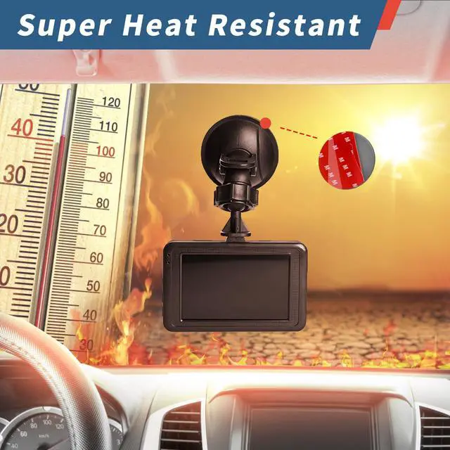 Alt view image 6 of 7 - 6 Pcs Dash Cam Adhesive Pads, Double Sided Adhesive Pads for Car Dashboard,Very High Bond Heat Resistant Tape for Windshield,Heavy Duty Sticky Pads for Car Phone Holder and Dash Cam