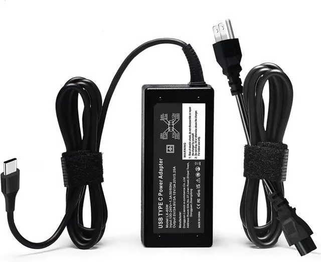 Main image of Replacement for 65W Dell Laptop Charger USB-C;Compatible with Dell Latitude/Chromebook/XPS 65 Watt USB Type C AC Power Adapter Cord