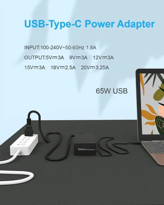 Alt view image 4 of 7 - 65W 45W USB C Laptop Charger Compatible with Lenovo ThinkPad T14 T15 T16 E16 E15 gen 1 gen 2 X1 Yoga L13 7i Computer AC Power Adapter for ThinkPad T480 T490 P52s Chromebook 2nd Gen Cord