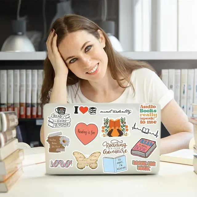Alt view image 6 of 7 - 200PCS Book Stickers for Kindle, Bookish & Booktok Reading Stickers for Water Bottles, Laptops, Phones - Vinyl, Waterproof for Book Lovers, Teens & Adults