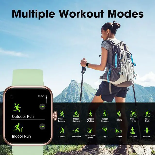 Alt view image 4 of 7 - Smart Watch, Fitness Tracker with Heart Rate Monitor, Blood Oxygen, Sleep Tracker, 41mm Touchscreen Smartwatch for Android iOS Waterproof Pedometer Watches Step Calories Tracker for Women Men