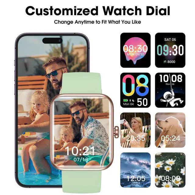 Alt view image 5 of 7 - Smart Watch, Fitness Tracker with Heart Rate Monitor, Blood Oxygen, Sleep Tracker, 41mm Touchscreen Smartwatch for Android iOS Waterproof Pedometer Watches Step Calories Tracker for Women Men