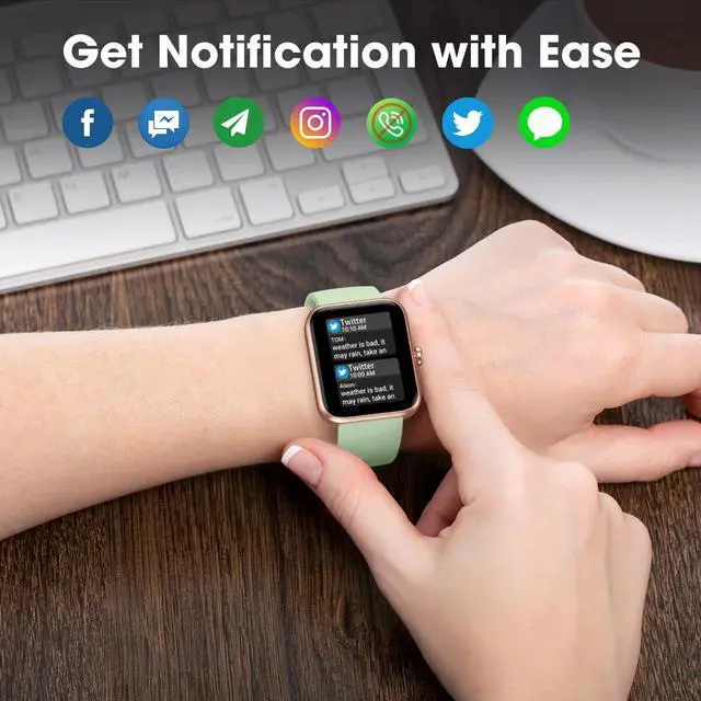 Alt view image 6 of 7 - Smart Watch, Fitness Tracker with Heart Rate Monitor, Blood Oxygen, Sleep Tracker, 41mm Touchscreen Smartwatch for Android iOS Waterproof Pedometer Watches Step Calories Tracker for Women Men