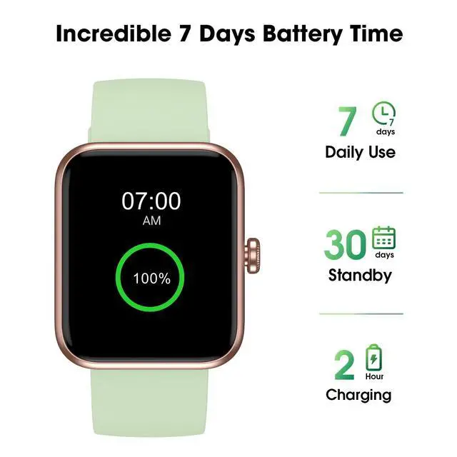 Alt view image 7 of 7 - Smart Watch, Fitness Tracker with Heart Rate Monitor, Blood Oxygen, Sleep Tracker, 41mm Touchscreen Smartwatch for Android iOS Waterproof Pedometer Watches Step Calories Tracker for Women Men