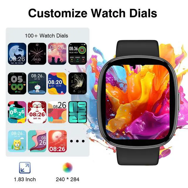 Alt view image 4 of 7 - Smart Watch, Fitness Tracker with Heart Rate Monitor, Blood Oxygen, Sleep Tracker, 41mm Touchscreen Smartwatch for Android iOS Waterproof Pedometer Watches Step Calories Tracker for Women Men