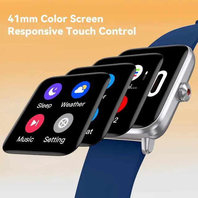 Alt view image 5 of 6 - Smart Watch, Fitness Tracker with Heart Rate Monitor, Blood Oxygen, Sleep Tracker, 41mm Touchscreen Smartwatch for Android iOS Waterproof Pedometer Watches Step Calories Tracker for Women Men