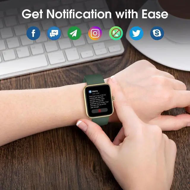 Alt view image 6 of 7 - Smart Watch, Fitness Tracker with Heart Rate Monitor, Blood Oxygen, Sleep Tracker, 41mm Touchscreen Smartwatch for Android iOS Waterproof Pedometer Watches Step Calories Tracker for Women Men