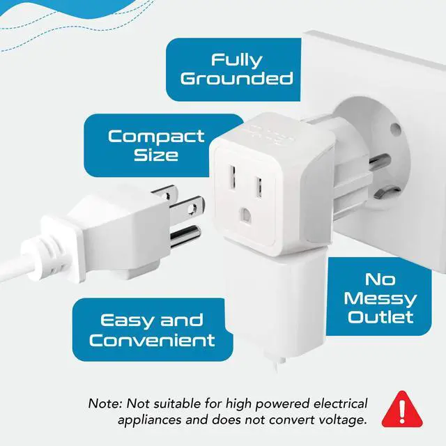 Alt view image 5 of 7 - Schuko Germany, France Plug Adapter, Dual Input - Ultra Compact Light Weight - Usa to Russia, South Korea Travel Adaptor Plug - Type E/F (3 Pack)