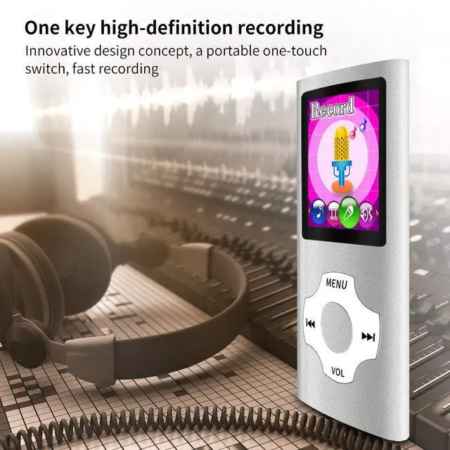 Alt view image 2 of 6 - MP3/MP4 Portable Player,1.8 Inch LCD Screen,Max Support 64GB,Silver
