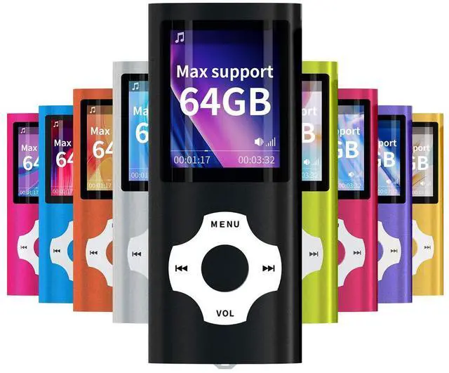 Main image of Support TF Cards Slim 1.8" LCD Mp3 Mp4 Player Media/Music/Audio Player with Accessories Black