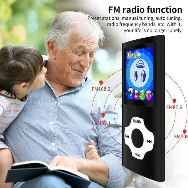 Alt view image 4 of 6 - Support TF Cards Slim 1.8" LCD Mp3 Mp4 Player Media/Music/Audio Player with Accessories Black