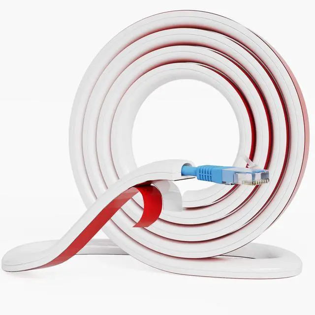 Main image of Cord Hider Raceway Kit, 78 inch Wall Cable Hider for 1 Cable, Silicone Material Hiding Wall Mount TV Powers Cords in Home Office, W0.59 H0.39in White