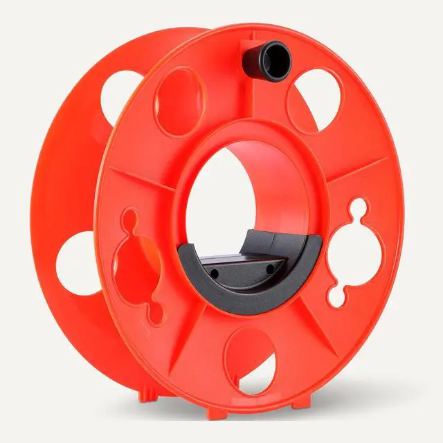 Alt view image 4 of 5 - Extension Cord Reel, 150-foot Capacity for 16/3 SJT Cord, Impact-Resistant, Orange