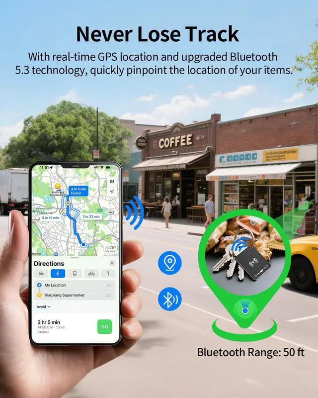 Alt view image 6 of 7 - Air Tracker Tag (iOS Only) Wallet Tracker Works with Apple Find My, Rechargeable Smart Tag Key Finder Locator with Sound, Item Finders for Key, Wallet, Luggage, Backpack, Suitcases, Passport