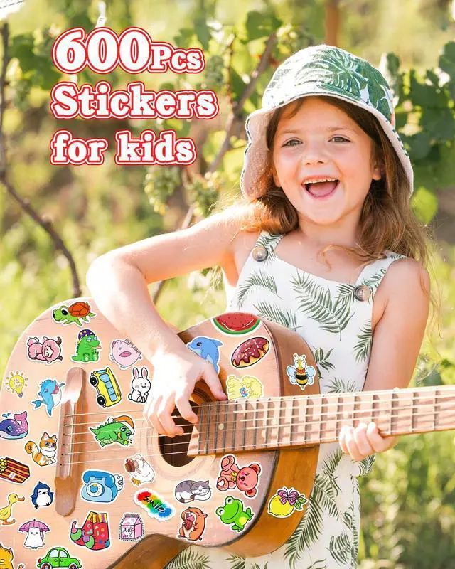 Alt view image 6 of 6 - Stickers for Kids, 600Pcs Cute Water Bottle Stickers for Teens, Vinyl Waterproof Classroom Bulk Sticker Pack for Laptop School Student Gifts Classroom Teacher Prizes Kawaii Animal Sticker for Boy Girl