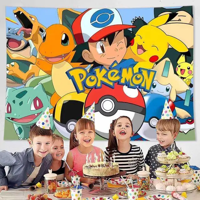 Alt view image 3 of 5 - Anime Birthday Party Decorations,Happy Birthday Banner Backdrop for Birthday Party Supplies