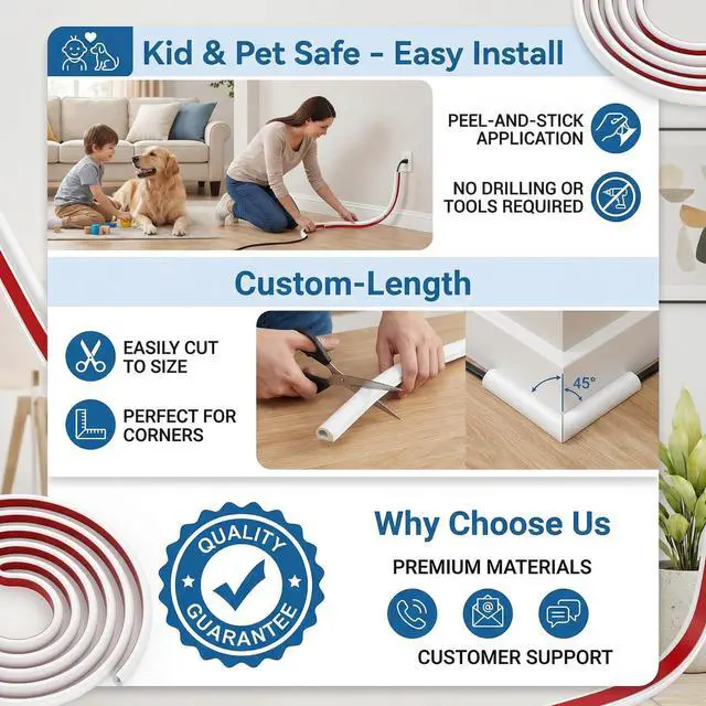 Alt view image 5 of 7 - Cord Hider Wall for 1-2 Cables, 118" Self Adhesive Silicone Cord Covers for Wires On Wall, Flexible Wire Covers for Cords On Wall, Cable Cover Raceway for Home, Office, White (0.6" W x 0.47" H)