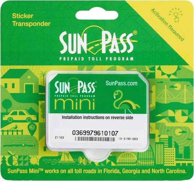 Main image of Sun Pass Pro Universal Toll Transponder Prepaid Electronic Pass for Florida & 21 Additional States (MINI)